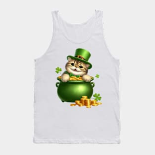 St Patricks Day Exotic Shorthair Cat Tank Top